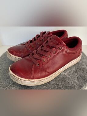 💛 Mozo Mavi Red Leather Sneakers Tennis Shoes 7